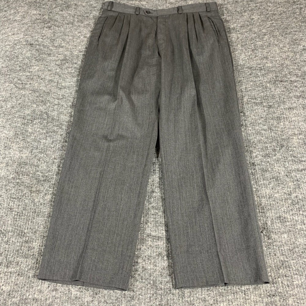 Ralph Lauren Pleated Straight-Leg Chinos in Charcoal